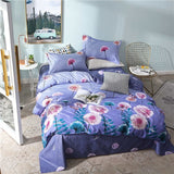 SlowDream Pink Flamingos Bedding Set Blue Euro Bedspread Luxury Duvet Cover Double Bed Sheets Linens Queen King Adult Bedclothes