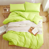Bedding Sets Simple Wine Red Deep Purple Striped Bed Sheet Duver Quilt Cover Pillowcase Soft Comfortable King Queen Full Twin