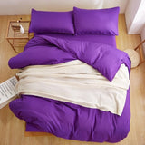 Bedding Sets Simple Wine Red Deep Purple Striped Bed Sheet Duver Quilt Cover Pillowcase Soft Comfortable King Queen Full Twin