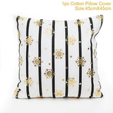 Frigg Merry Christmas Cushion Cover Gold Linen Cotton Soft Cute Cushion Covers Santa Xmas Decorative Sofa Pillow Case Pillowcase