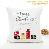 Frigg Merry Christmas Cushion Cover Gold Linen Cotton Soft Cute Cushion Covers Santa Xmas Decorative Sofa Pillow Case Pillowcase