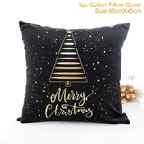 Frigg Merry Christmas Cushion Cover Gold Linen Cotton Soft Cute Cushion Covers Santa Xmas Decorative Sofa Pillow Case Pillowcase