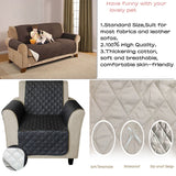 Waterproof Quilted Sofa Covers For Dogs Pets Kids Anti-Slip Couch Recliner Slipcovers Armchair Furniture Protector 1/2/3 Seater