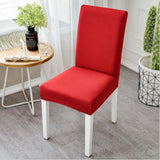 Modern Plain Color Chair Cover Spandex Stretch Elastic Wedding Banquet Chair Covers Dining Seat Cover Pastoral Hotel Cover YZT01