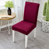 Modern Plain Color Chair Cover Spandex Stretch Elastic Wedding Banquet Chair Covers Dining Seat Cover Pastoral Hotel Cover YZT01