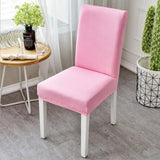Modern Plain Color Chair Cover Spandex Stretch Elastic Wedding Banquet Chair Covers Dining Seat Cover Pastoral Hotel Cover YZT01