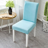 Modern Plain Color Chair Cover Spandex Stretch Elastic Wedding Banquet Chair Covers Dining Seat Cover Pastoral Hotel Cover YZT01