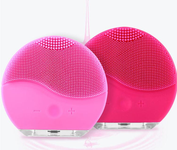 New Ultrasonic Electric Facial Cleansing Brush Vibration Skin Remove Blackhead Pore Cleanser Waterproof Silicone Face Massager