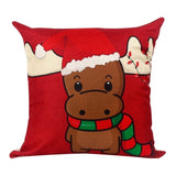 Frigg Merry Christmas Cushion Cover Gold Linen Cotton Soft Cute Cushion Covers Santa Xmas Decorative Sofa Pillow Case Pillowcase