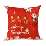 Frigg Merry Christmas Cushion Cover Gold Linen Cotton Soft Cute Cushion Covers Santa Xmas Decorative Sofa Pillow Case Pillowcase