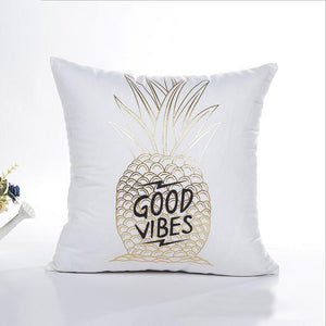 MIHE Christmas Cushion Cover Decorative Pillow Case Eco-Friendly Gold Sofa Seat Case Car Pillowcase Soft Bed Pillow Case BZT08
