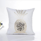 MIHE Christmas Cushion Cover Decorative Pillow Case Eco-Friendly Gold Sofa Seat Case Car Pillowcase Soft Bed Pillow Case BZT08