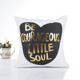 MIHE Christmas Cushion Cover Decorative Pillow Case Eco-Friendly Gold Sofa Seat Case Car Pillowcase Soft Bed Pillow Case BZT08
