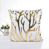 MIHE Christmas Cushion Cover Decorative Pillow Case Eco-Friendly Gold Sofa Seat Case Car Pillowcase Soft Bed Pillow Case BZT08