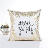 MIHE Christmas Cushion Cover Decorative Pillow Case Eco-Friendly Gold Sofa Seat Case Car Pillowcase Soft Bed Pillow Case BZT08