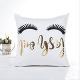 MIHE Christmas Cushion Cover Decorative Pillow Case Eco-Friendly Gold Sofa Seat Case Car Pillowcase Soft Bed Pillow Case BZT08