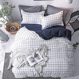 Solstice Cartoon Christmas Tree Elk Bedclothes Simple Fashion Geometric Stripes Bed Sheet Duvet Cover Sets 3/4pcs Bedding Set
