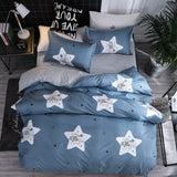 Solstice Mixed Color Cartoon Style Fox/snowflakes/animal Plants 4pcs Bedding Sets Bed Sheet Duvet Cover Pillowcase Bedclothes