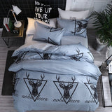 Solstice Mixed Color Cartoon Style Fox/snowflakes/animal Plants 4pcs Bedding Sets Bed Sheet Duvet Cover Pillowcase Bedclothes