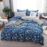 Solstice Mixed Color Cartoon Style Fox/snowflakes/animal Plants 4pcs Bedding Sets Bed Sheet Duvet Cover Pillowcase Bedclothes