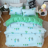 Solstice Cartoon Pink Flamingo Bedding Sets 3/4pcs Children's Boy Girl And Adult Bed Linings Duvet Cover Bed Sheet Pillowcases