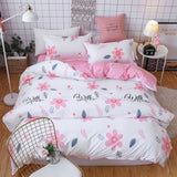Solstice Cartoon Pink Flamingo Bedding Sets 3/4pcs Children's Boy Girl And Adult Bed Linings Duvet Cover Bed Sheet Pillowcases