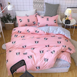 Solstice Cartoon Pink Flamingo Bedding Sets 3/4pcs Children's Boy Girl And Adult Bed Linings Duvet Cover Bed Sheet Pillowcases
