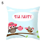 Lovely Cartoon Owl Dog Throw Pillow Case Sofa Bed Cushion Cover Home Decor 45cm x 45cm