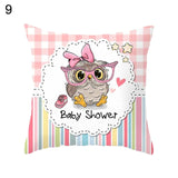 Lovely Cartoon Owl Dog Throw Pillow Case Sofa Bed Cushion Cover Home Decor 45cm x 45cm