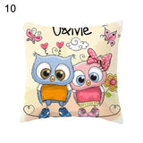 Lovely Cartoon Owl Dog Throw Pillow Case Sofa Bed Cushion Cover Home Decor 45cm x 45cm