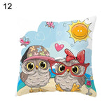 Lovely Cartoon Owl Dog Throw Pillow Case Sofa Bed Cushion Cover Home Decor 45cm x 45cm