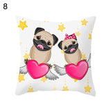 Lovely Cartoon Owl Dog Throw Pillow Case Sofa Bed Cushion Cover Home Decor 45cm x 45cm