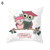 Lovely Cartoon Owl Dog Throw Pillow Case Sofa Bed Cushion Cover Home Decor 45cm x 45cm
