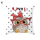 Lovely Cartoon Owl Dog Throw Pillow Case Sofa Bed Cushion Cover Home Decor 45cm x 45cm