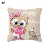 Lovely Cartoon Owl Dog Throw Pillow Case Sofa Bed Cushion Cover Home Decor 45cm x 45cm