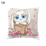 Lovely Cartoon Owl Dog Throw Pillow Case Sofa Bed Cushion Cover Home Decor 45cm x 45cm