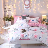 Dropshipping 2/3/4pcs King Size Fink Lover Bedding Sets Family Set Include Bed Sheet Duvet Cover Pillowcase Orange eyelash gife