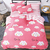 Luxury Comforter Bedding Sets Bed Sheet Duvet Cover Pillowcase Set Bed Linen Vs Pink King Queen Size Kids Adult Ropa De Cama