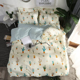 Solstice Fashion Duvet Cover Set Bed Cotton Linens Pillowcase 4pcs Bedding Bed Set Bedding Twin Full Queen Super King 5 size