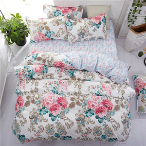 American style bedding set AB side bed set super king size bed linens pink duvet cover set heart home bedding women bedclothes