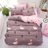 American style bedding set AB side bed set super king size bed linens pink duvet cover set heart home bedding women bedclothes