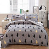 Grey bedding set 2018 summer bed linens 3or 4pcs/set duvet cover set Pastoral bed set kids / Adult bedding bedclothes queen kin