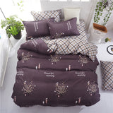 Grey bedding set 2018 summer bed linens 3or 4pcs/set duvet cover set Pastoral bed set kids / Adult bedding bedclothes queen kin