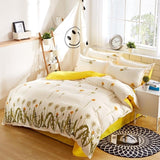 Grey bedding set 2018 summer bed linens 3or 4pcs/set duvet cover set Pastoral bed set kids / Adult bedding bedclothes queen kin