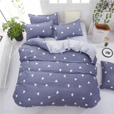 Grey bedding set 2018 summer bed linens 3or 4pcs/set duvet cover set Pastoral bed set kids / Adult bedding bedclothes queen kin