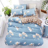 Grey bedding set 2018 summer bed linens 3or 4pcs/set duvet cover set Pastoral bed set kids / Adult bedding bedclothes queen kin