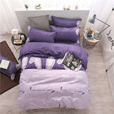 Black white Grey Classic bedding set striped duvet cover white bed linen set Geometric flat sheet set queen bed set Fashion new