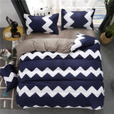 Black white Grey Classic bedding set striped duvet cover white bed linen set Geometric flat sheet set queen bed set Fashion new