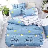 Black white Grey Classic bedding set striped duvet cover white bed linen set Geometric flat sheet set queen bed set Fashion new