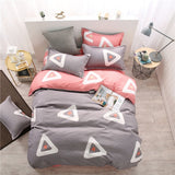 Black white Grey Classic bedding set striped duvet cover white bed linen set Geometric flat sheet set queen bed set Fashion new